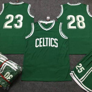 ÁO BÓNG RỔ CELTIC XANH LÁ IN CHO KHÁCH