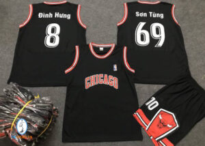 ÁO BÓNG RỔ CHICAGO ĐEN IN CHO KHÁCH NHA TRANG