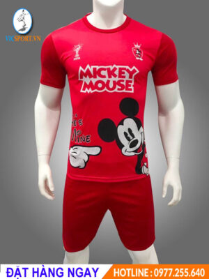 ÁO ĐÁ BANH MICKEY MOUSE MÀU ĐỎ
