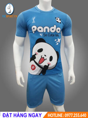 ÁO ĐÁ BANH PANDA MÀU XANH BIỂN