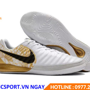 GIÀY ĐẾ BẰNG F1 NIKE TIEMPO X MÀU TRẮNG ĐỒNG