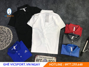 ÁO NAM CỔ TRỤ ADIDAS ĐÍNH NHÔM CỰC ĐẸP