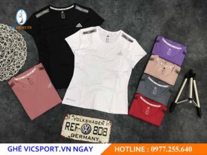 ÁO THUN NỮ ADIDAS SỌC VAI