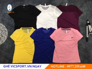 ÁO THUN NỮ NIKE PHỐI LƯỚI 6 MÀU
