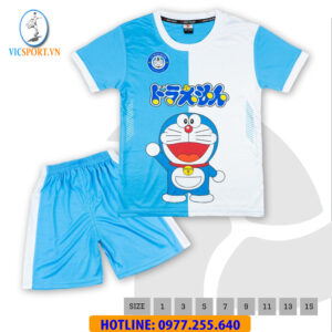 ÁO TRẺ EM DORAEMON XANH TRẮNG