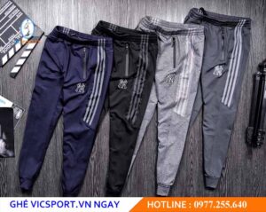 QUẦN JOGGER NAM NY BA SỌC LƯỚI