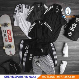 SET THỂ THAO NAM ADIDAS 3 SỌC CỰC ĐẸP