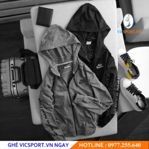 ÁO KHOÁC THUN NAM CHẤT ĐẸP NIKE 2 MÀU