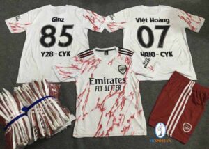 ÁO ARSENAL TRẮNG IN CHO KHÁCH