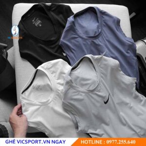 ÁO SÁT NÁCH NAM NIKE TRƠN PHỐI HÔNG