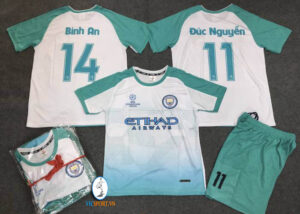 ÁO MAN CITY XANH NGỌC IN CHO KHÁCH