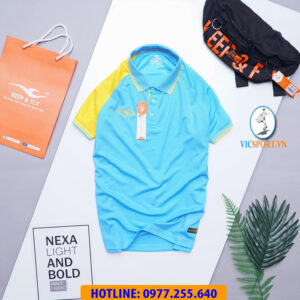 Áo polo thể thao Keepfly Aris màu xanh biển