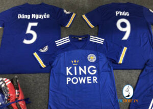 ÁO LEICESTER CITY XANH IN CHO KHÁCH