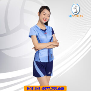 ÁO BÓNG CHUYỀN NỮ ZENTIGA MÀU XANH BIỂN