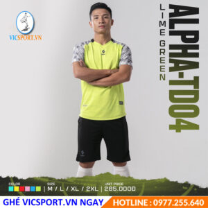 ÁO ĐÁ BANH ALPHA-TD04 MÀU XANH CHUỐI