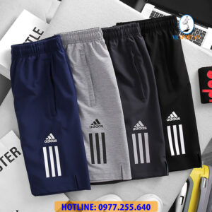 SHORT NAM ADIDAS SI GIÃN 3 SỌC NHỎ