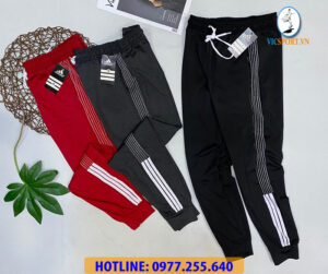 QUẦN JOGGER NỮ SỌC HÔNG