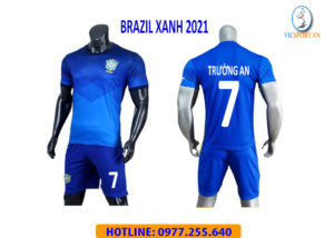ÁO BRAZIL XANH IN CHO KHÁCH