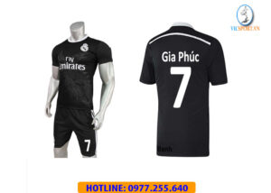 ÁO REAL MADRID ĐEN RỒNG IN CHO KHÁCH