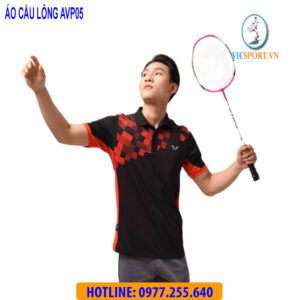 ÁO CẦU LÔNG NAM AVP05 MÀU ĐEN