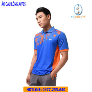 ÁO CẦU LÔNG NAM AVP05 MÀU XANH
