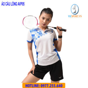 ÁO CẦU LÔNG NỮ AVP05 MÀU TRẮNG
