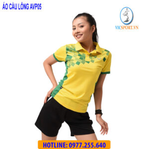 ÁO CẦU LÔNG NỮ AVP05 MÀU VÀNG