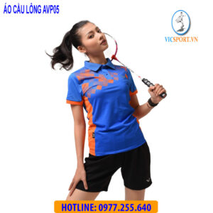ÁO CẦU LÔNG NỮ AVP05 MÀU XANH