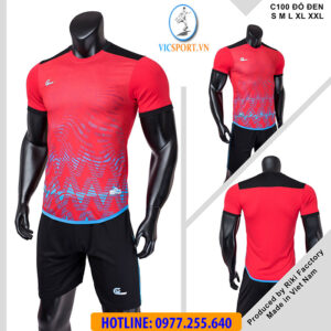 ÁO ĐÁ BANH RIKI C100 ĐỎ