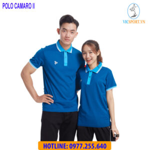 ÁO POLO DI CHUYỂN CAMARO 2 XANH CỔ VỊT