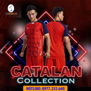 ÁO ĐÁ BANH CATALAN MÀU ĐỎ