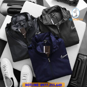 ÁO KHOÁC 2 LỚP NAM NIKE TRƠN CÓ NÓN