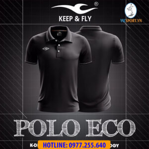 Áo polo thể thao Keepfly màu đen
