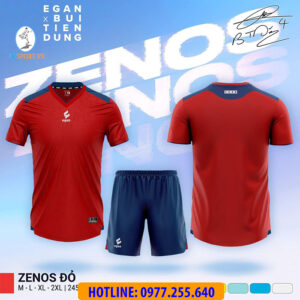 ÁO ĐÁ BANH ZENOS MÀU ĐỎ