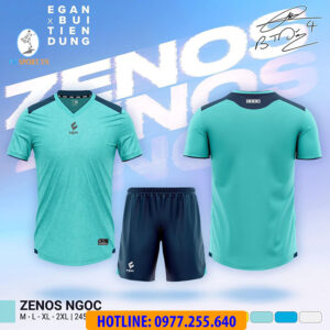 ÁO ĐÁ BANH ZENOS MÀU XANH NGỌC