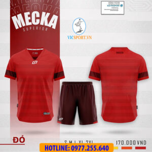 ÁO KHÔNG LOGO MECKA MÀU ĐỎ