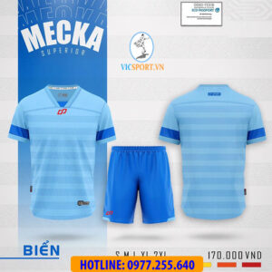 ÁO KHÔNG LOGO MECKA MÀU XANH BIỂN