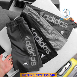 QUẦN SHORT THUN NAM ADIDAS CHỮ HÔNG
