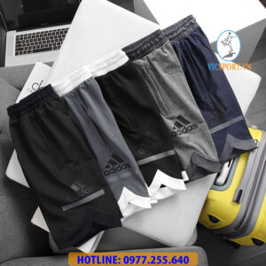 QUẦN SHORT THUN NAM ADIDAS ỐNG VIỀN BẦU