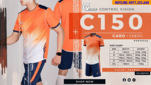 ÁO ĐÁ BANH RIKI C150 MÀU CAM