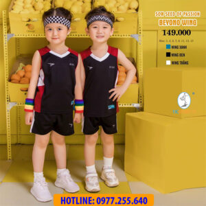 BỘ THỂ THAO TRẺ EM BEYONO WING MÀU ĐEN