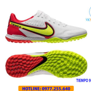 Giày cổ thun Nike tiempo Legend 9 Pro màu trắng đỏ