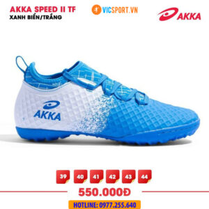 Giày đá banh Akka Speed 2 đế TF màu xanh biển