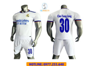 ÁO REAL MADRID TRẮNG IN CHO KHÁCH