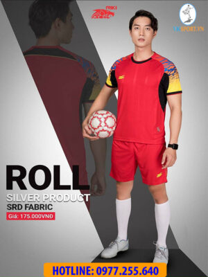 ÁO ĐÁ BANH RIKI ROLL MÀU ĐỎ