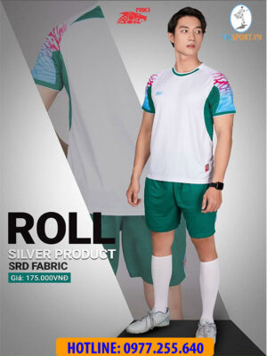 ÁO ĐÁ BANH RIKI ROLL MÀU TRẮNG