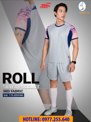 ÁO ĐÁ BANH RIKI ROLL MÀU XÁM