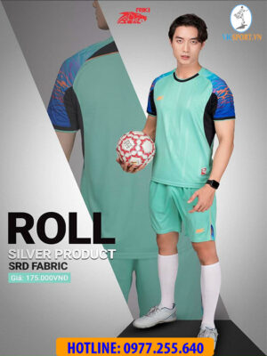ÁO ĐÁ BANH RIKI ROLL MÀU XANH NGỌC