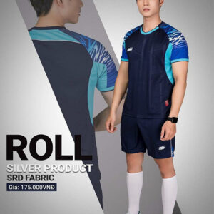ÁO ĐÁ BANH RIKI ROLL MÀU XANH ĐEN