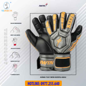 GĂNG TAY THỦ MÔN IWIN KEEPA PRO GK02 XÁM CAM